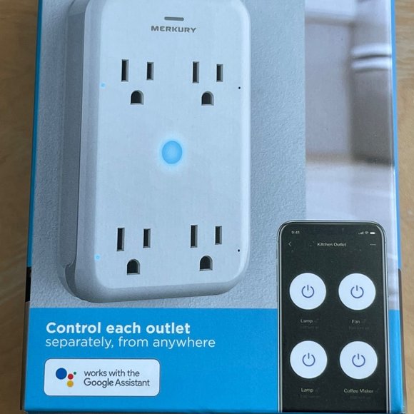 Merkury Innovations New Smart Outlet Extender, Surge Protection, 4 Outlets - Picture 2 of 6